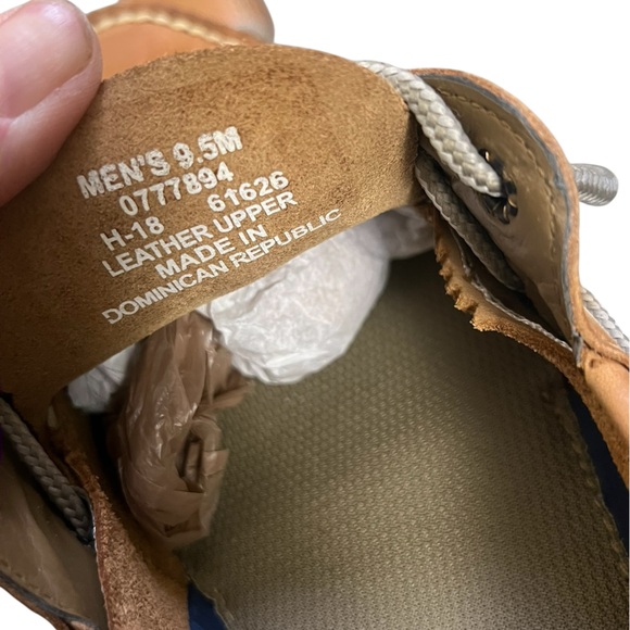 Sperry men’s NWOT top sider authentic original two eye tan leather boat shoes - Picture 9 of 9
